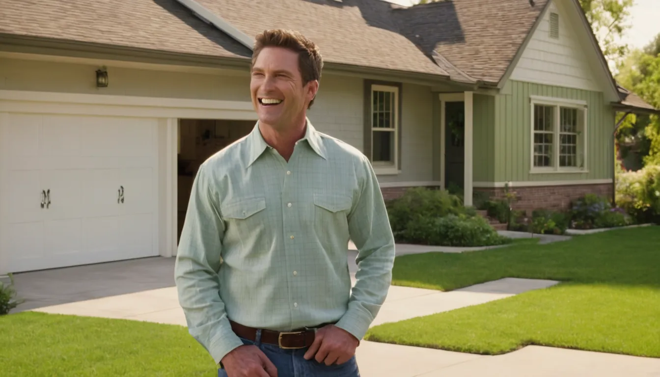A homeowner talking with a local garage door provider in front of a house in Fort Worth